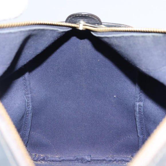GUCCI GG Supreme Boston Bag PVC Navy Gold Auth 162988