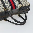 GUCCI GG Supreme Boston Bag PVC Navy Gold Auth 162988-7