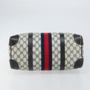 GUCCI GG Supreme Boston Bag PVC Navy Gold Auth 162988-5