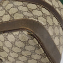 GUCCI GG Supreme Web Sherry Line Boston Bag PVC Beige Gold Auth 162989-14
