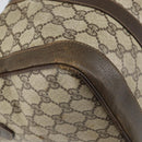 GUCCI GG Supreme Web Sherry Line Boston Bag PVC Beige Gold Auth 162989-16