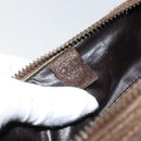 GUCCI GG Supreme Web Sherry Line Boston Bag PVC Beige Gold Auth 162989-18