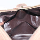 GUCCI GG Supreme Web Sherry Line Boston Bag PVC Beige Gold Auth 162989-19