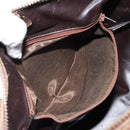 GUCCI GG Supreme Web Sherry Line Boston Bag PVC Beige Gold Auth 162989-12