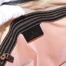 GUCCI Tote Bag Satin Black Gold 153361 Auth 162992-17