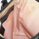 GUCCI Tote Bag Satin Black Gold 153361 Auth 162992-18