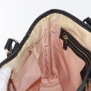 GUCCI Tote Bag Satin Black Gold 153361 Auth 162992-19