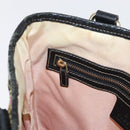 GUCCI Tote Bag Satin Black Gold 153361 Auth 162992-20
