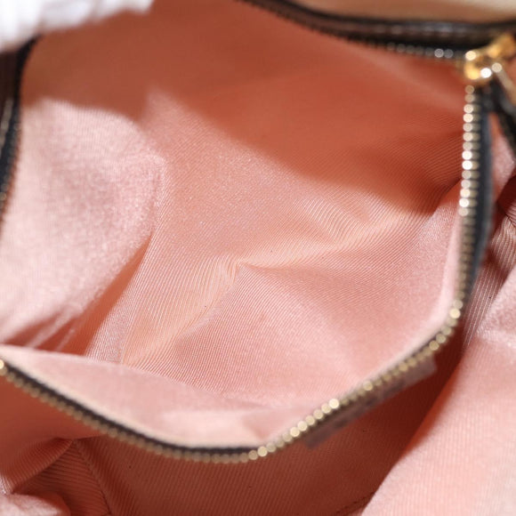 GUCCI Tote Bag Satin Black Gold 153361 Auth 162992