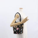 GUCCI Tote Bag Satin Black Gold 153361 Auth 162992-22