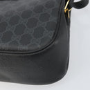 GUCCI GG Supreme Web Sherry Line Bag PVC Black Red 116 02 076 Auth 162995-15