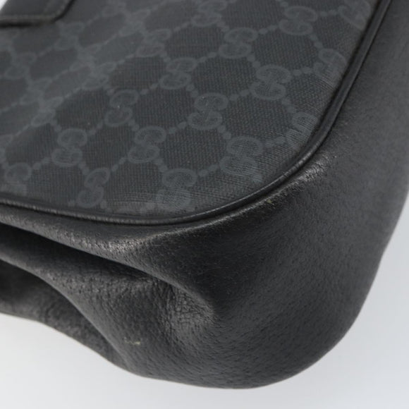 GUCCI GG Supreme Web Sherry Line Bag PVC Black Red 116 02 076 Auth 162995