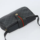 GUCCI GG Supreme Web Sherry Line Bag PVC Black Red 116 02 076 Auth 162995-6