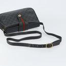 GUCCI GG Supreme Web Sherry Line Bag PVC Black Red 116 02 076 Auth 162995-7