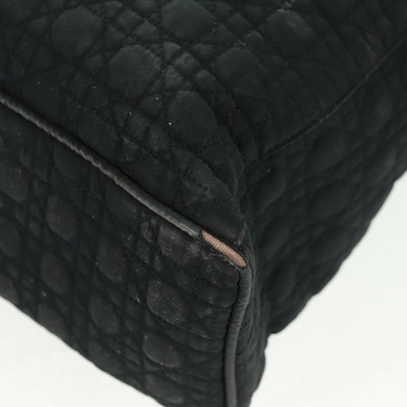 Christian Dior Lady Dior Canage Tote Bag Black Gold Auth 162997