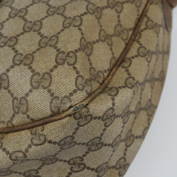 GUCCI GG Supreme Web Sherry Line Shoulder Bag PVC Beige 010 378 Auth 162998