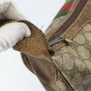 GUCCI GG Supreme Web Sherry Line Shoulder Bag PVC Beige 010 378 Auth 162998-10