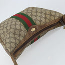 GUCCI GG Supreme Web Sherry Line Shoulder Bag PVC Beige 010 378 Auth 162998-6