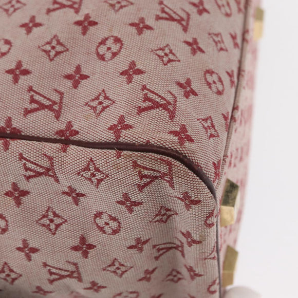 LOUIS VUITTON Monogram Mini Josephine GM Hand Bag Red M92213 LV Auth 162999