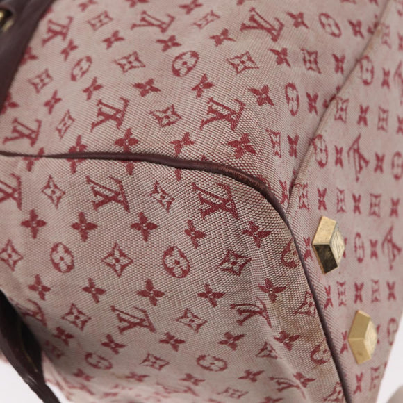 LOUIS VUITTON Monogram Mini Josephine GM Hand Bag Red M92213 LV Auth 162999