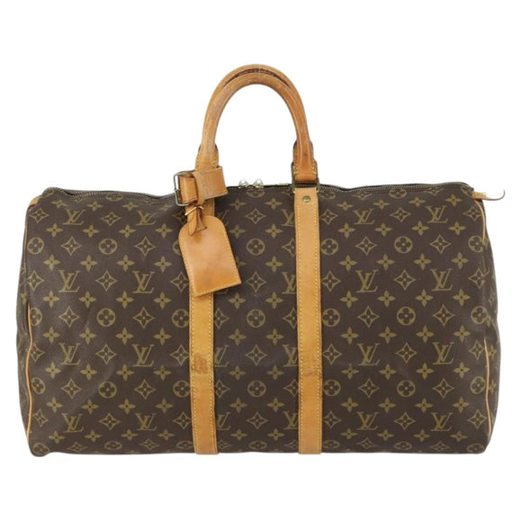 LOUIS VUITTON Monogram Keepall 50 Boston Bag M41426 LV Auth 163003
