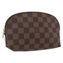 LOUIS VUITTON Damier Ebene Pochette Cosmetic PM Pouch N47516 LV Auth 163008-1