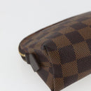 LOUIS VUITTON Damier Ebene Pochette Cosmetic PM Pouch N47516 LV Auth 163008-16