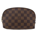 LOUIS VUITTON Damier Ebene Pochette Cosmetic PM Pouch N47516 LV Auth 163008-13