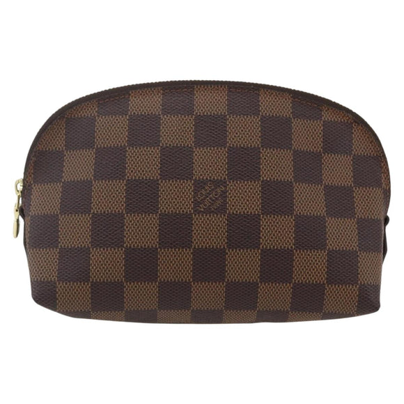 LOUIS VUITTON Damier Ebene Pochette Cosmetic PM Pouch N47516 LV Auth 163008