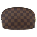 LOUIS VUITTON Damier Ebene Pochette Cosmetic PM Pouch N47516 LV Auth 163008-2
