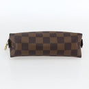 LOUIS VUITTON Damier Ebene Pochette Cosmetic PM Pouch N47516 LV Auth 163008-6