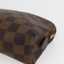 LOUIS VUITTON Damier Ebene Pochette Cosmetic PM Pouch N47516 LV Auth 163008-7