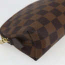 LOUIS VUITTON Damier Ebene Pochette Cosmetic PM Pouch N47516 LV Auth 163008-14