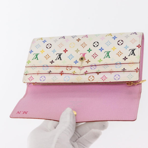 LOUIS VUITTON Monogram Multicolor Portefeuille Sarah Wallet M93745 Auth 163012