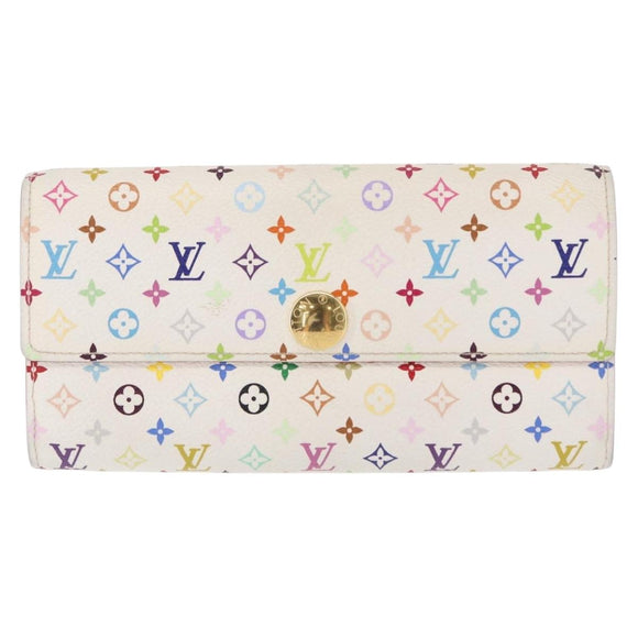 LOUIS VUITTON Monogram Multicolor Portefeuille Sarah Wallet M93745 Auth 163012