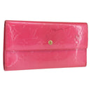 LOUIS VUITTON Vernis Porte Tresol International Wallet Pink M91246 Auth 163013-1