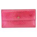 LOUIS VUITTON Vernis Porte Tresol International Wallet Pink M91246 Auth 163013-13