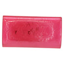 LOUIS VUITTON Vernis Porte Tresol International Wallet Pink M91246 Auth 163013-2