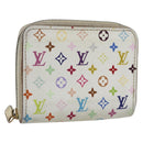 LOUIS VUITTON Monogram Multicolor Zippy Coin Purse White M93741 LV Auth 163014-1
