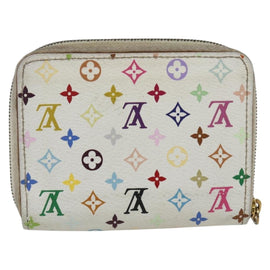 LOUIS VUITTON Monogram Multicolor Zippy Coin Purse White M93741 LV Auth 163014 - 0