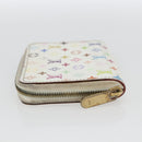 LOUIS VUITTON Monogram Multicolor Zippy Coin Purse White M93741 LV Auth 163014-3