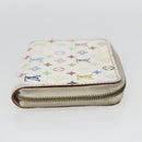 LOUIS VUITTON Monogram Multicolor Zippy Coin Purse White M93741 LV Auth 163014-4