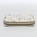 LOUIS VUITTON Monogram Multicolor Zippy Coin Purse White M93741 LV Auth 163014-5