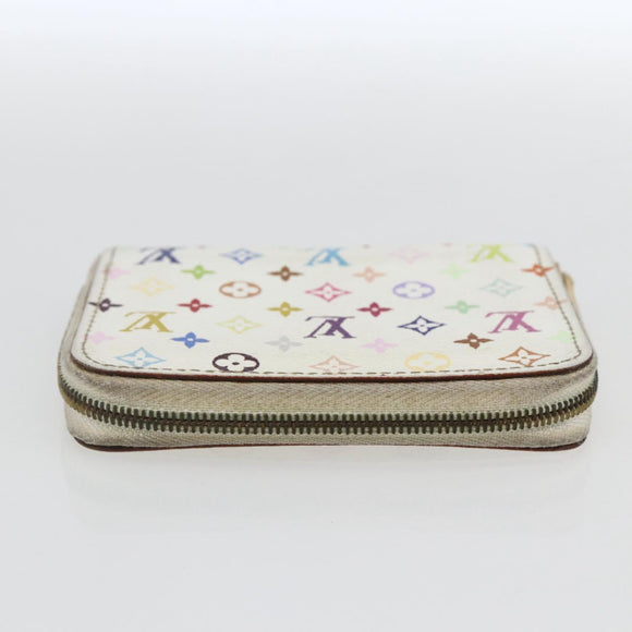 LOUIS VUITTON Monogram Multicolor Zippy Coin Purse White M93741 LV Auth 163014