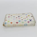 LOUIS VUITTON Monogram Multicolor Zippy Coin Purse White M93741 LV Auth 163014-6