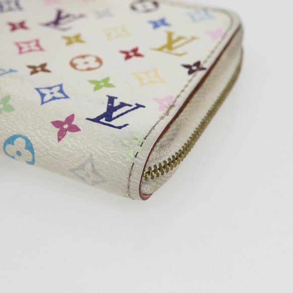 LOUIS VUITTON Monogram Multicolor Zippy Coin Purse White M93741 LV Auth 163014