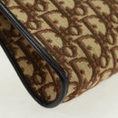 Christian Dior Trotter Canvas Shoulder Bag Beige Gold Auth 163022V-10