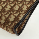 Christian Dior Trotter Canvas Shoulder Bag Beige Gold Auth 163022V-11