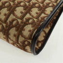 Christian Dior Trotter Canvas Shoulder Bag Beige Gold Auth 163022V-13