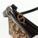 Christian Dior Trotter Canvas Shoulder Bag Beige Gold Auth 163022V-15